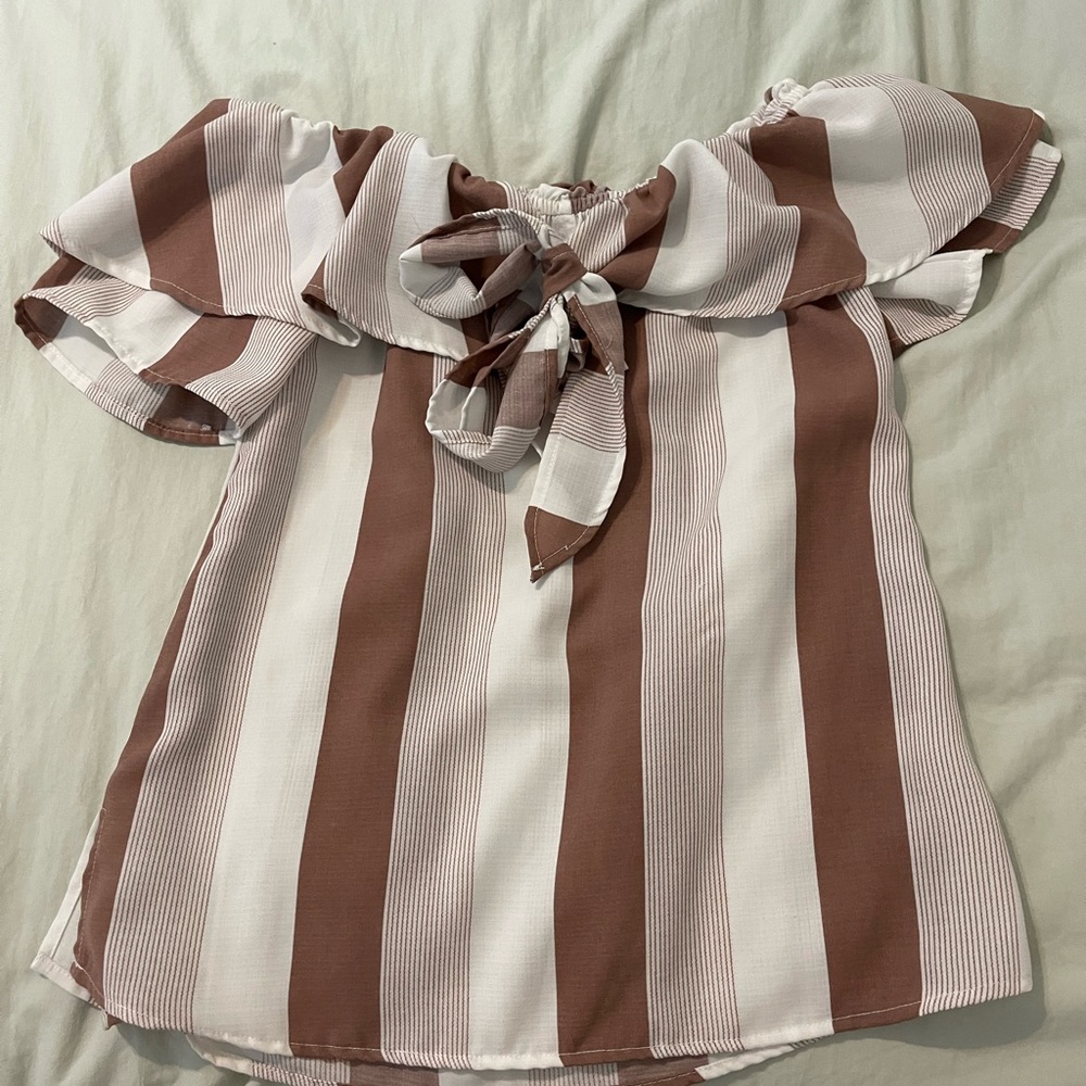 Off the shoulder top with bow